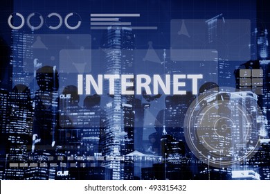 Computer Network Digital Connection Technology Concept