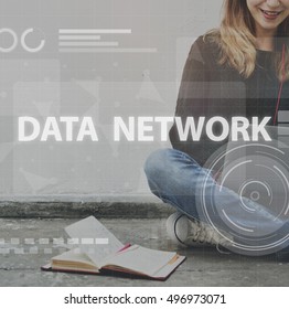 Computer Network Digital Connection Technology Concept