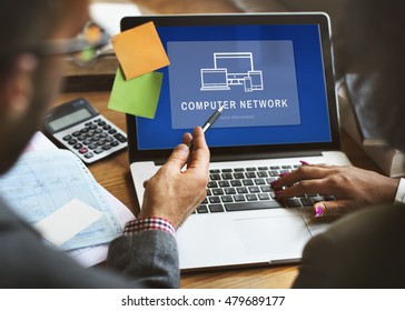 Computer Network Digital Design Innovation Concept