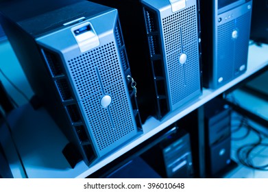 Computer Network Servers In Data Room