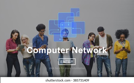 Computer Network Technology Digital Device Concept