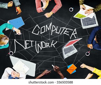Computer Network Web Sketch Connection Concept