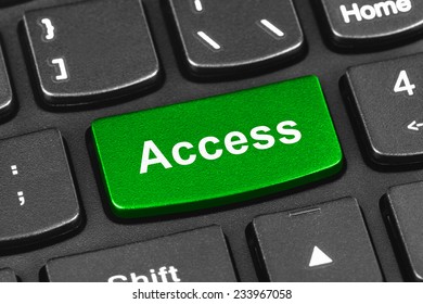 Computer notebook keyboard with Access key - technology background