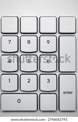 Computer numeric keypad. Technology in business.

