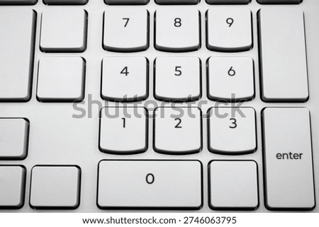 Computer numeric keypad. Technology in business.
