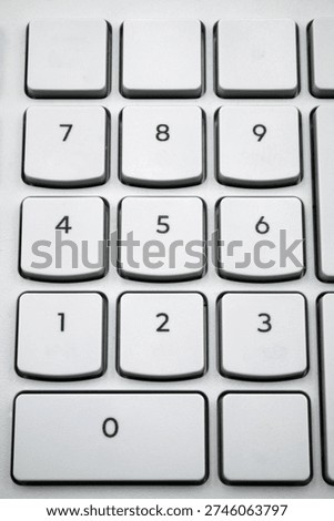 Computer numeric keypad. Technology in business.
