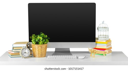 computer on the table
