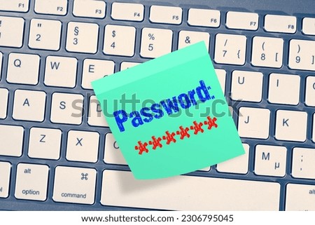 A computer and password change reminder