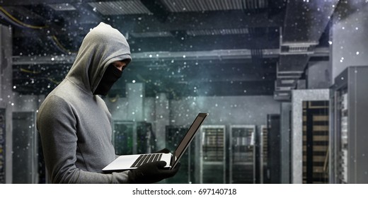 Computer privacy attack. Mixed media . Mixed media