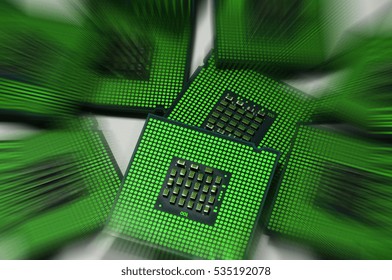 computer processors with abstract lighting effects postproduction, background.
