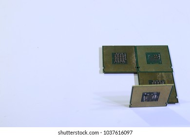 Computer processors close up