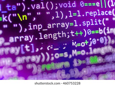  Computer program preview. PHP syntax highlighted. Web site codes on computer monitor. WWW software development. Programming of Internet website. PC software creation business. 
