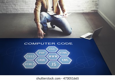 Computer Programming IT Codes Development Concept