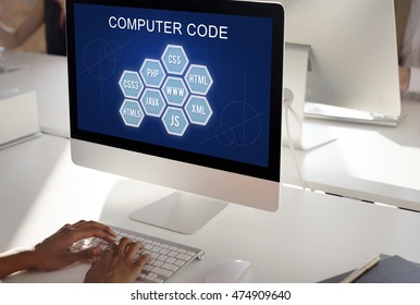 Computer Programming IT Codes Development Concept