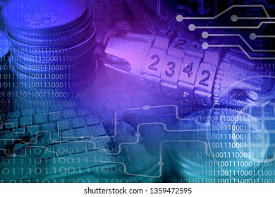 Computer protection and Digital Security Concept
