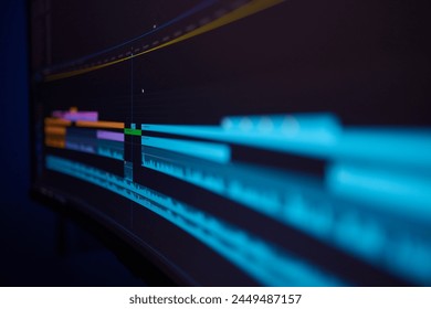 a computer screen with a bunch of different colored lines on it . High quality