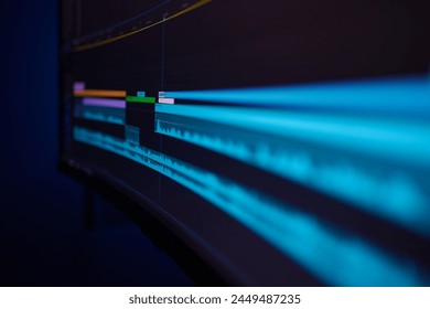 a computer screen with a bunch of different colored lines on it . High quality