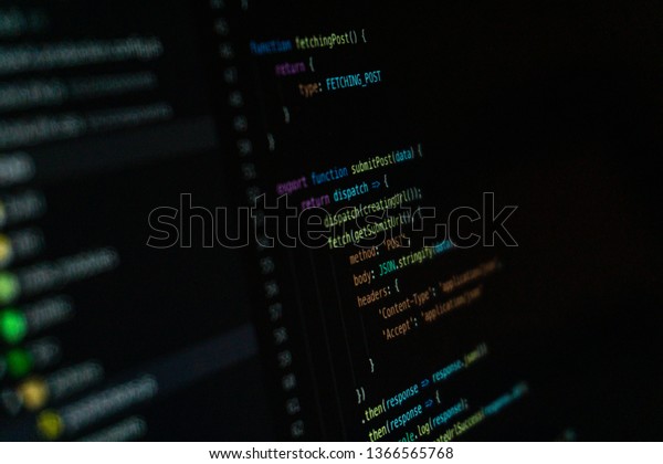 Computer Screen Code 스톡 사진 1366565768 | Shutterstock