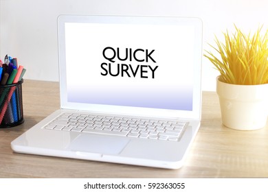 Computer Screen Concept Writing : QUICK SURVEY