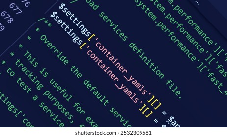 Computer Screen PHP Code, PHP Coding, HTML component coding, PHP background, Drupal code