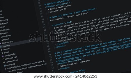 Computer Screen PHP Code, PHP Coding, HTML component coding, PHP background