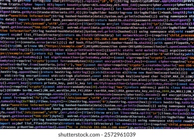 A computer screen shows coded C text, with color-coded elements, dark theme, and supernatural ghostly imagery overlay a - Powered by Shutterstock - Get 15% off with code: PIKWIZARD15
