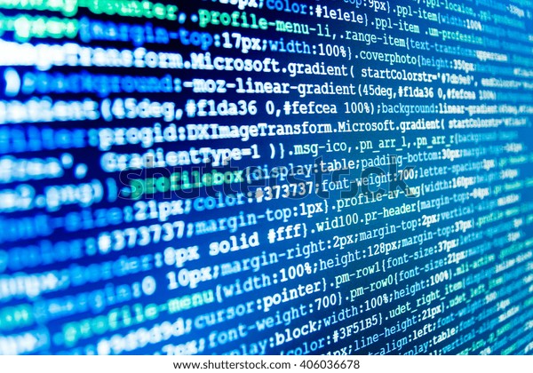 Computer Script Abstract Screen Software Software Stock Photo 406036678 ...