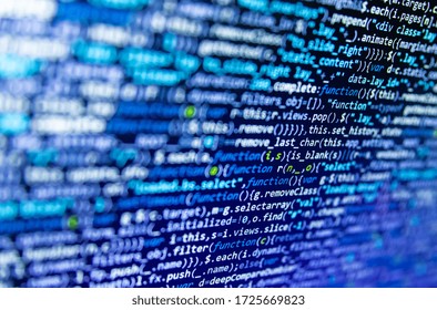 Computer script coding source code on desktop monitor. Php language and coding function developer. Developing programming binary code. Programming code abstract background screen of software - Powered by Shutterstock