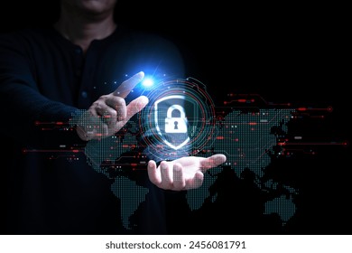 Computer security concept.Cloud computing, data-driven organization.AI,Marketing in the Metaverse,marketing 6.0