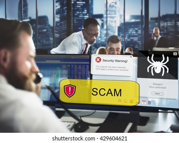 Computer Security Scam Concept