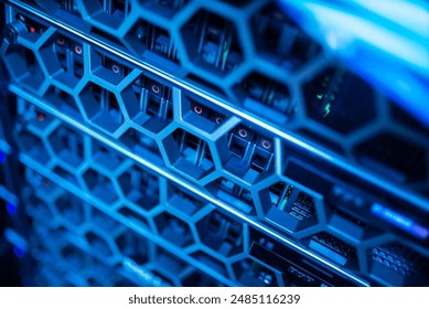 Computer Server in data center room