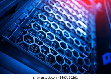 Computer Server in data center room