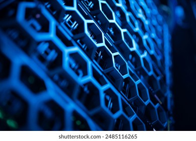 Computer Server in data center room