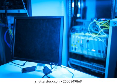 Computer Server in data center room
