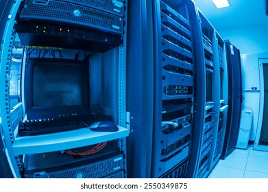 Computer Server in data center room