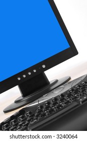 computer setup on desk