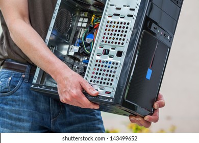 Computer Specialist With Equipment