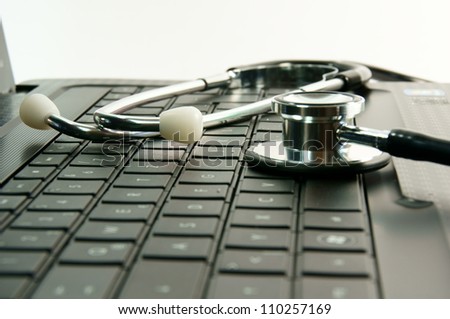 computer and stethoscope