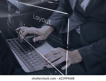 Computer System Data Center Content Template Graphic