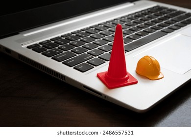 computer system in progress , under maintenance and fixing