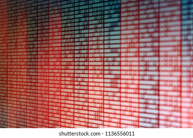 computer technology background. red binary code computer language data transfers. unsecured and dangerous big data and ai artificial intelligence cyber network. digital business environment. - Powered by Shutterstock - Get 15% off with code: PIKWIZARD15