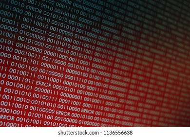 computer technology background. red binary code computer language data transfers. unsecured and dangerous big data and ai artificial intelligence cyber network. digital business environment.