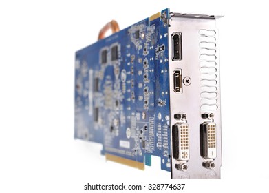 Computer videocard PCI express isolated on the white background.