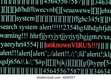 Computer Virus on a screen