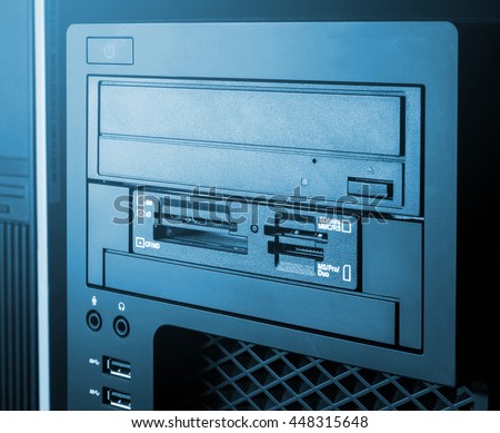 computer workstation close up