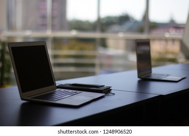 Computers on the table in the office