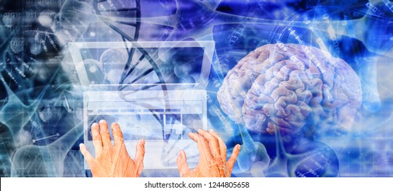 computing brain concept