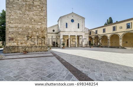 Concattedrale di San Secondiano and Piazza Duomo square, Chiusi, Siena, Tuscany, Italy