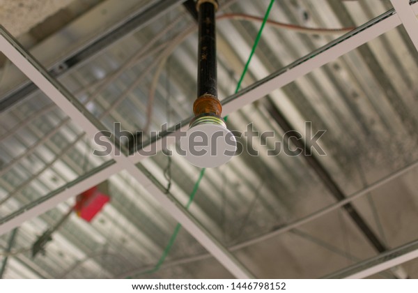 Concealed Fire Sprinkler Heads Above Ceilings Stock Photo Edit