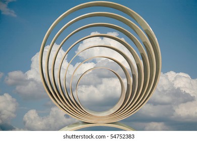 Concentric Rings Against The Blue Sky